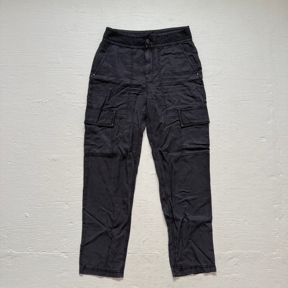 Carbon2Cobalt Charcoal Cotton Cargo Pants, Size 6